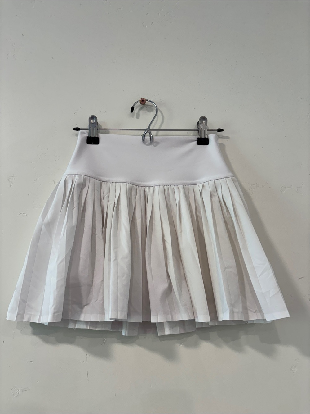 Alo Yoga Grand Slam White Pleated Tennis Skirt With Built-In Shorts Sz XS Gym